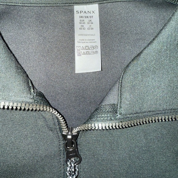 SPANX AIR ESSENTIALS 1/2 ZIP, NWOT, OLIVE, 3X - Picture 4 of 6
